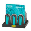 Encendedor Clipper Metálico Turquiose 12 unid.