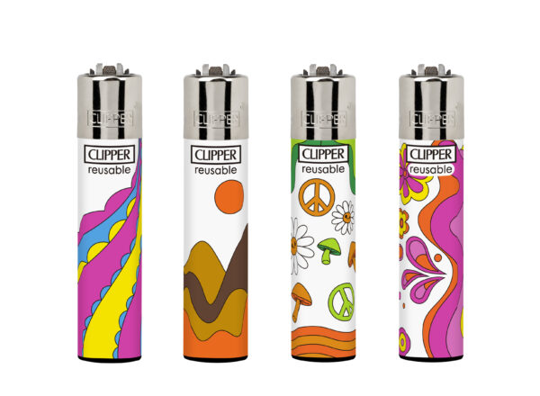 Encendedor Clipper Hippie Landscape 24unid.